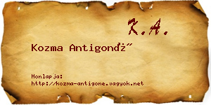 Kozma Antigoné névjegykártya